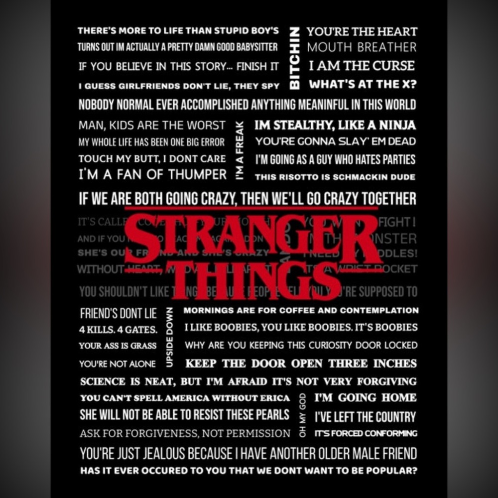 Stranger Things Quotes Poster